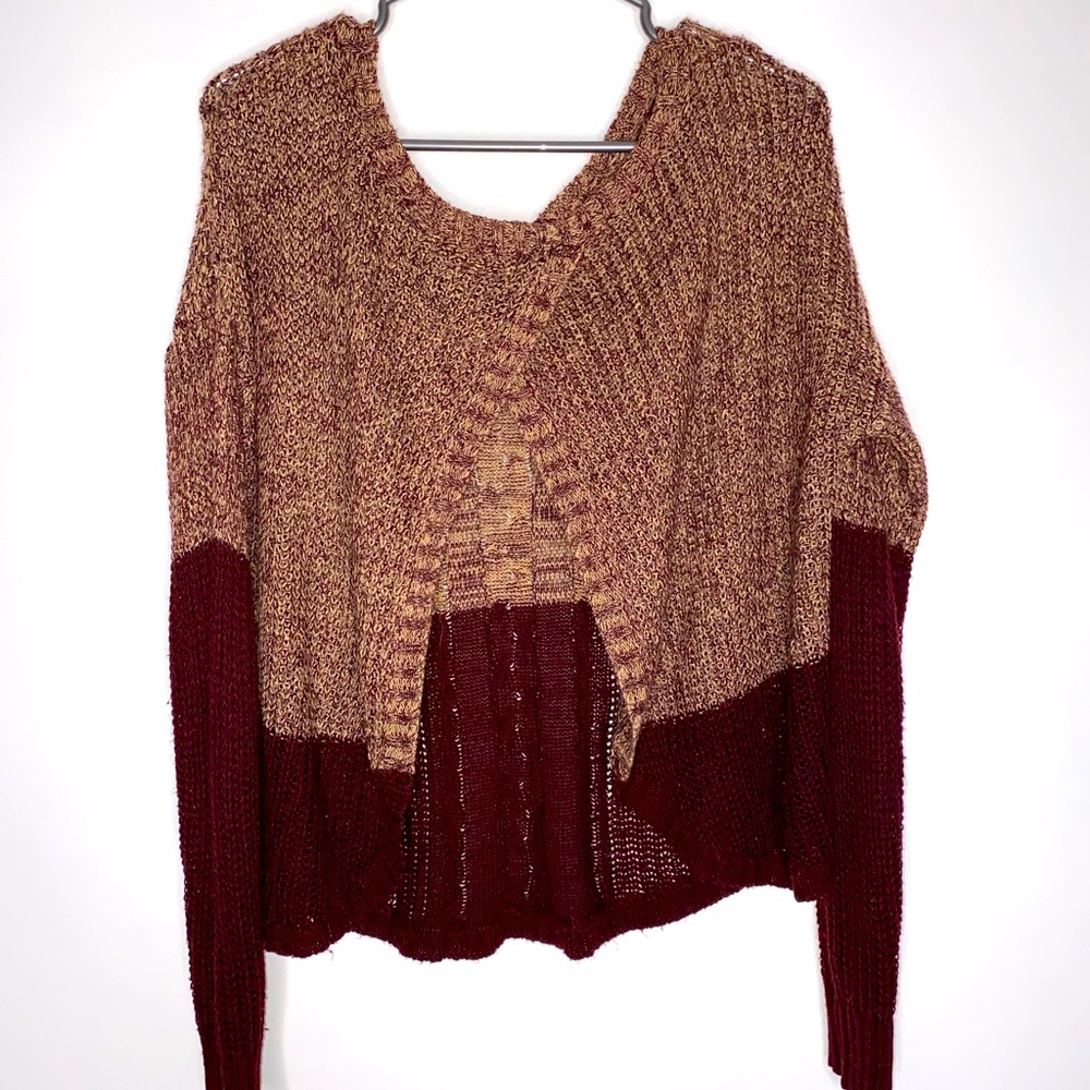 Blu pepper backless knitted sweater. - Picture 4 of 5